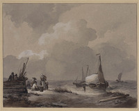 Z 031
<br/>
Strandgezicht met vissersboten
<br/>
<em>Schotel, Johannes Christiaan (1787-1838)</em>